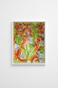 A2 painting gallery wall mockup in white frame, no mat