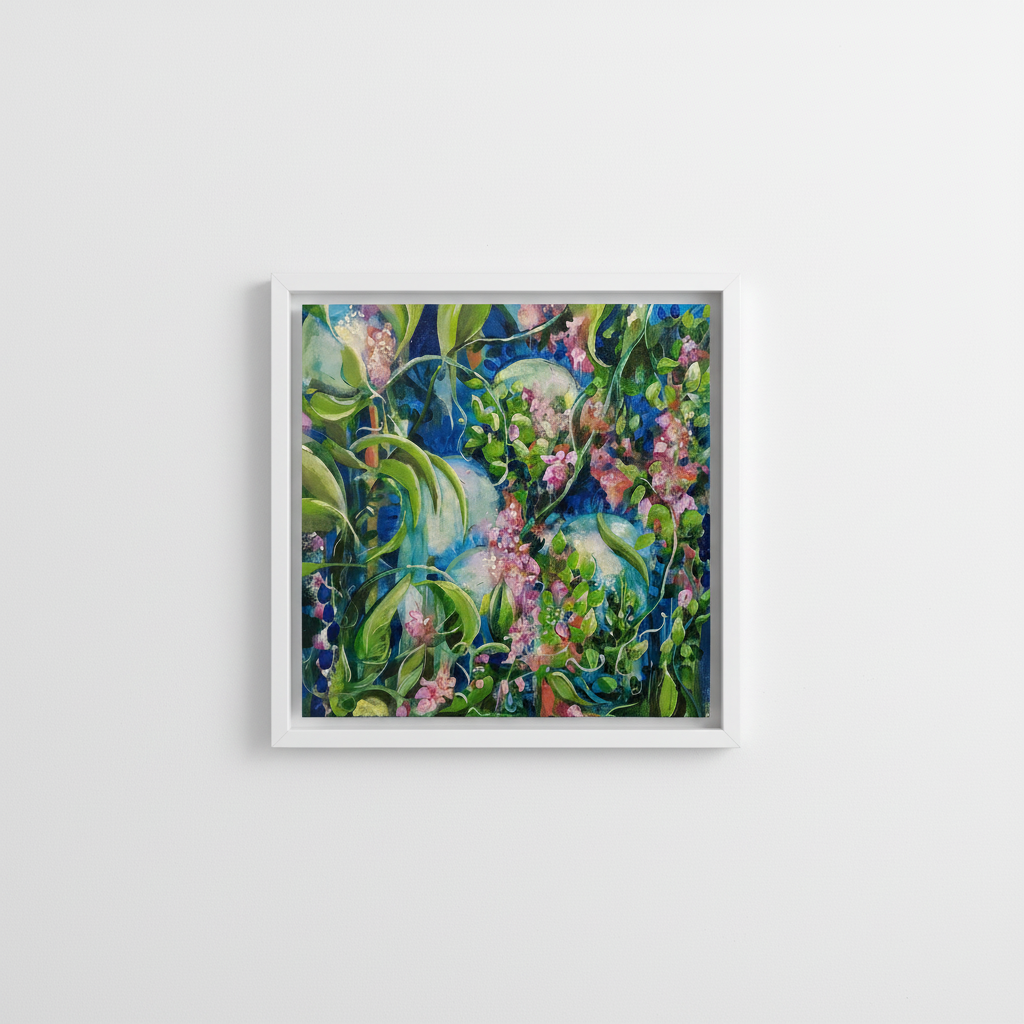 That Lady's Garden Pt 2 - gallery wall mockup in white frame, no mat