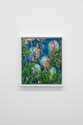 Painting gallery wall mockup in white frame, no mat